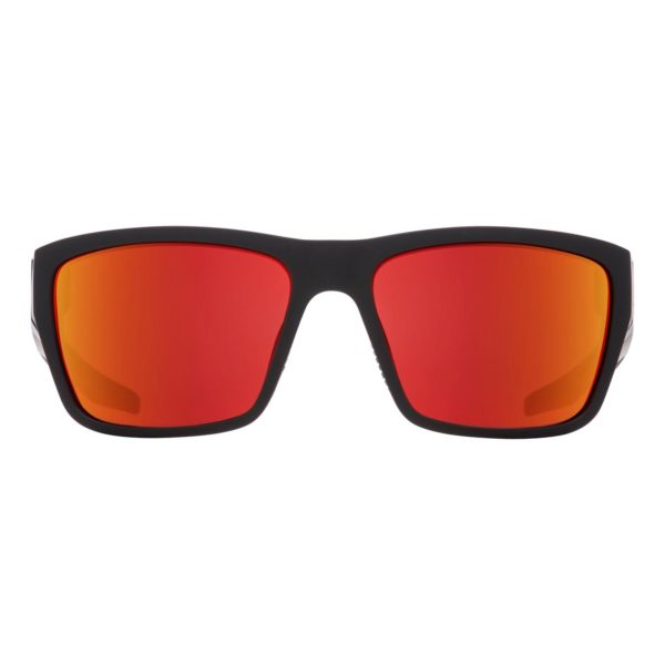 Spy Sunglasses Dirty Mo 2 in matte black red burst with red spectra polarized lenses