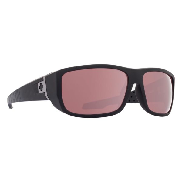 Spy Sunglasses mc3 in matte black with rose silver mirror polarized lenses